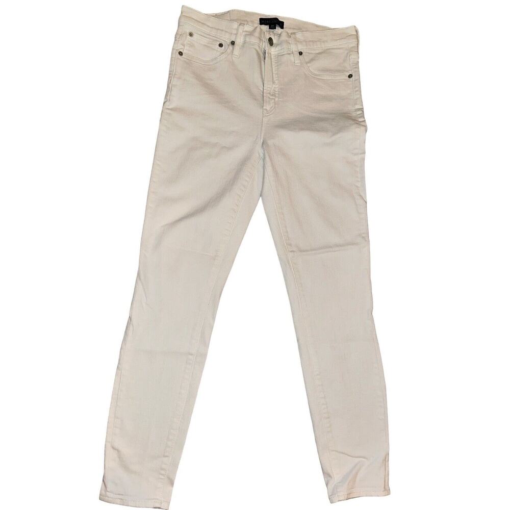 J. Crew 10" Highest Rise Skinny Leg Womens‎ Size 29 White Denim Jeans